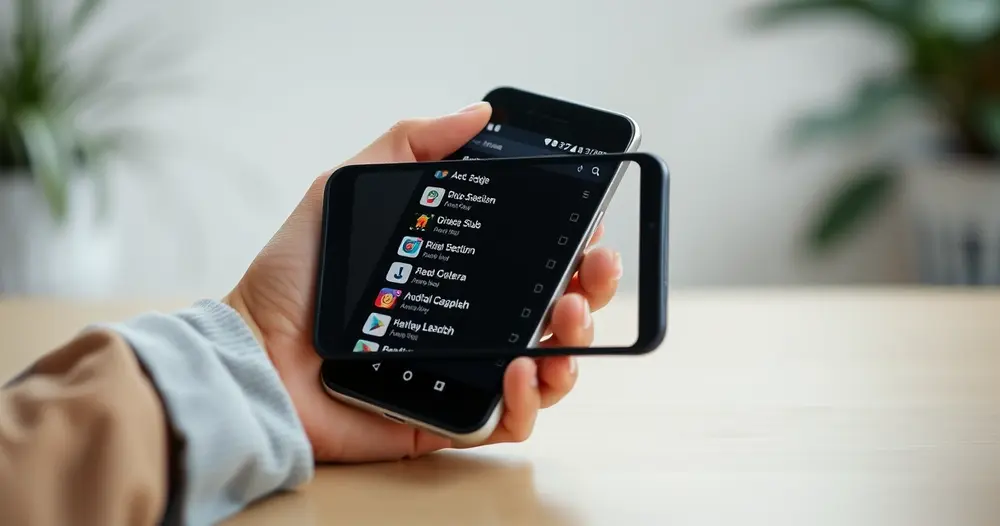 celular android exibindo lista de aplicativos de vídeo