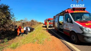 Mulher morre em acidente na DF-190 entre Marinha e Santa Maria